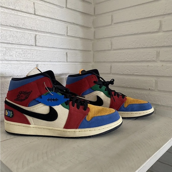 Size 12 - Jordan 1 Mid x Blue The Great Fearless 2019 - Picture 2 of 5